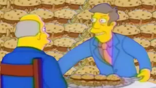 Steamed Hams but Skinner only says "steamed hams"