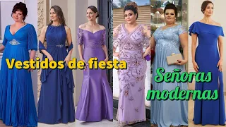 Vestidos de fiesta para SEÑORAS 2024 los más hermosos vestidos elegantes para mujeres maduras