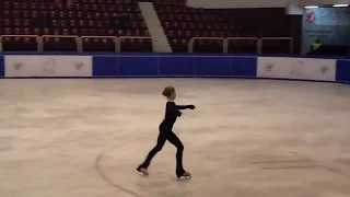 Aleksandra Trusova practice  4T 08.03.2018 before World Junior Championship