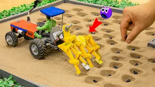 DIY tractor mini plough machine science project | DIY effective Agricultural Machinery| @SunFarming