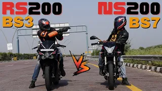 All New 2023 Pulsar NS200 BS7 vs Pulsar RS200 BS3 Drag Race