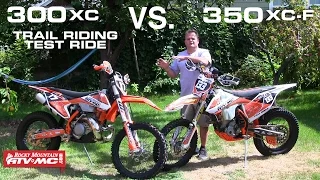 2017 KTM 300XC vs 350XC-F Test Ride