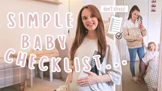 Simple Baby Checklist | Newborn Essentials Checklist UK