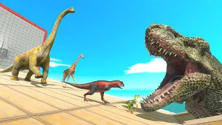 Tyrannosaurus Challenge - T Rex Heads Destroy ALL Animals