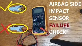 EASY airbag side IMPACT SENSOR check, save money by doing it yourself