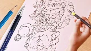 how to draw Luffy Gear 5 full body ||  Step By Step / One Piece