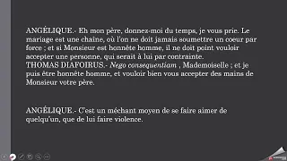 Analyse linéaire du Malade imaginaire de Molière, scène 6 de l'acte II