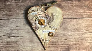 Steampunk Heart (MDF) by Jo Rice #laviniastamps #steampunk #mdf