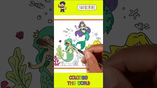 Coloring  Mermaid PART 3 #coloring #kids #painting #paintingtutorial #coloringbook #mewarnai