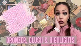 Massive Makeup Declutter Pt.  2 🗑♻️ l Blush, Bronzer & Highlights