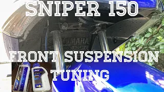 Sniper 150 | Front Suspension Tuning | Lagutok | Faito Fork Oil | Y15ZR | Exciter 150