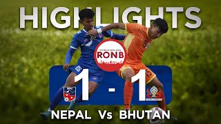 Nepal vs Bhutan Highlights || PM's Three Nations Cup 2023