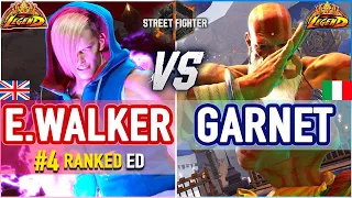 SF6 🔥 Ending Walker (#4 Ranked Ed) vs Garnet (Dhalsim) 🔥 SF6 High Level Gameplay