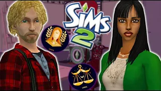 How do Sims behave when they have conflicting personalities in The Sims 2? // Sims 2 experiment