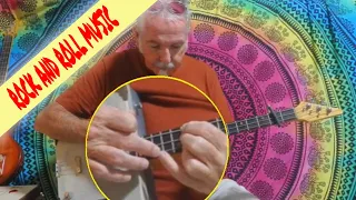 How To Play, Chuck Berry,  Rock and Roll Music, on cigar box guitar.