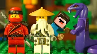 TOP 5 LEGO Ninjago Minifigures vs LEGO Minecraft Noobik - Stop Motion Animation