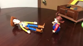 Toy Story 2 Woody and Buzz vs Stinky Pete Live Action Stop Motion Remake!