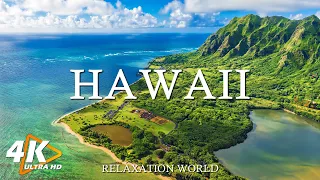 FLYING OVER HAWAII 4K UHD - Relaxing Music Along With Beautiful Nature Videos - Amazing Nature
