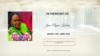 JANE NGINA KABIRU MEMORIAL SERVICE