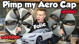 Pimp my Aero Cap - Model 3 Tuning mal anders - Folieren der Radkappen