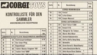 corgi toys 1970 rates