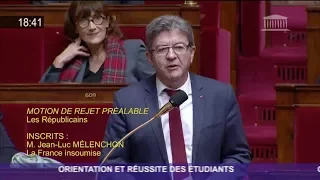 ÉTUDES : «VOUS ALLEZ CONTRE LA LIBERTÉ DE CHOISIR SA VIE» - Mélenchon