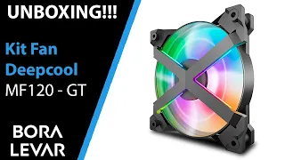 Unboxing!!! Kit Fan Deepcool MF120 - GT Iluminação ARGB - 3 Fans