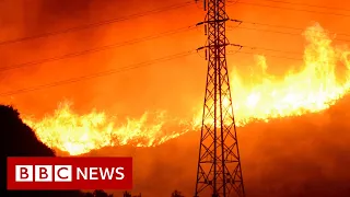 Wildfires causing destruction in US can be seen from space - BBC News