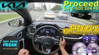 2023 Kia Proceed GT 1.6 T-GDI 204 PS CITY POV DRIVE with Fuel Consumption