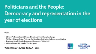 Politicians and the People: Democracy and representation in the year of elections