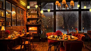 Cozy Coffee Shop Vibes - Relaxing Jazz Piano with Winter Ambience for Studying, Working and Focus