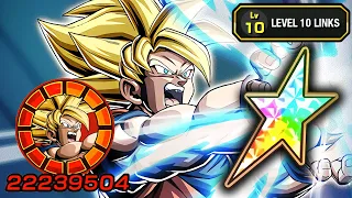 100% NEW Z FIGHTERS LR SSJ GOKU LEVEL 10 LINKS SHOWCASE! Dragon Ball Z Dokkan Battle