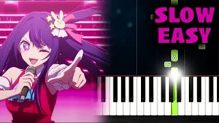 YOASOBI - Idol - Oshi no Ko OP - SLOW EASY Piano Tutorial