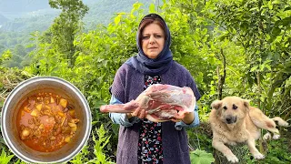 Cooking Abgoosht(Broth)the most delicious food in a beautiful village