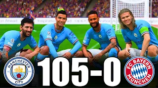 FIFA 23 | RONALDO, MESSI, MBAPPE, NEYMAR, ALL STARS | MAN CITY 105-0 BAYERN MUNICH | UCL FINAL IN 4K