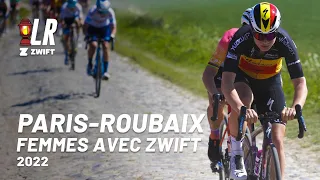 Crashes, Punctures and Odd Tactics | Paris-Roubaix Femmes avec Zwift 2022 | Lanterne Rouge x Zwift