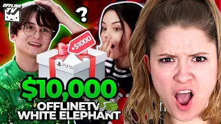 OFFLINETV $10,000 WHITE ELEPHANT REACTION!! ft. Valkyrae Fuslie Myth Starsmitten