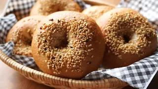 【cc】Homemade Bagels Recipe 🥯/ Without machine / Quick And Easy / Crusty and chewy