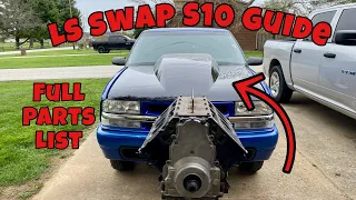 How To Ls Swap: S10 // The ULTIMATE Video guide! Full Parts List Breakdown