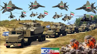 Israeli Largest Military Convoy Badly Destroyed by Irani Fighter Jets and Helicopter - GTA 5