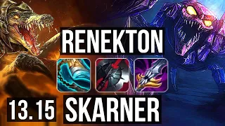 RENEKTON vs SKARNER (TOP) | 6/0/8, 700+ games, Dominating | KR Grandmaster | 13.15