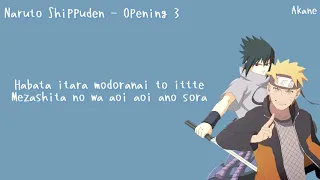 Naruto Shippuden Opening 3 - Blue bird (Lyrics)