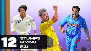 Part 2 - 12 Stumps Flying Crazy Deliveries In Cricket