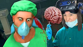 САМАЯ ХУДШАЯ ОПЕРАЦИЯ НА МОЗГ В МИРЕ! (Surgeon Simulator VR)
