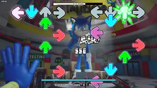 Playtime fnf be like SONIC in Poppy Playtime - Poppy Playtime But Huggy Wuggy is Sonic - Bendy Mod