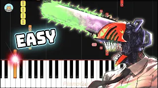 [full] Chainsaw Man OP - "KICK BACK" - EASY Piano Tutorial & Sheet Music