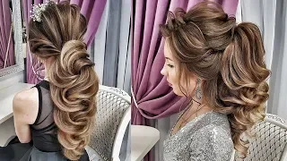 Beautiful hairstyles step by step.Wedding hairstyle