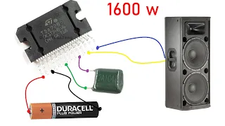 DIY Powerful Ultra Bass Amplifier TDA7297, Simple circuit diagram