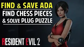 Find & Save Ada | Find Chess Pieces & Solve Plug Puzzle to Open U-Area Door | Resident Evil 2