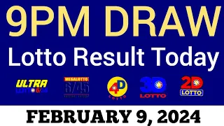 Lotto Result Today 9pm Draw February 9, 2024 Swertres Ez2 PCSO Live Result